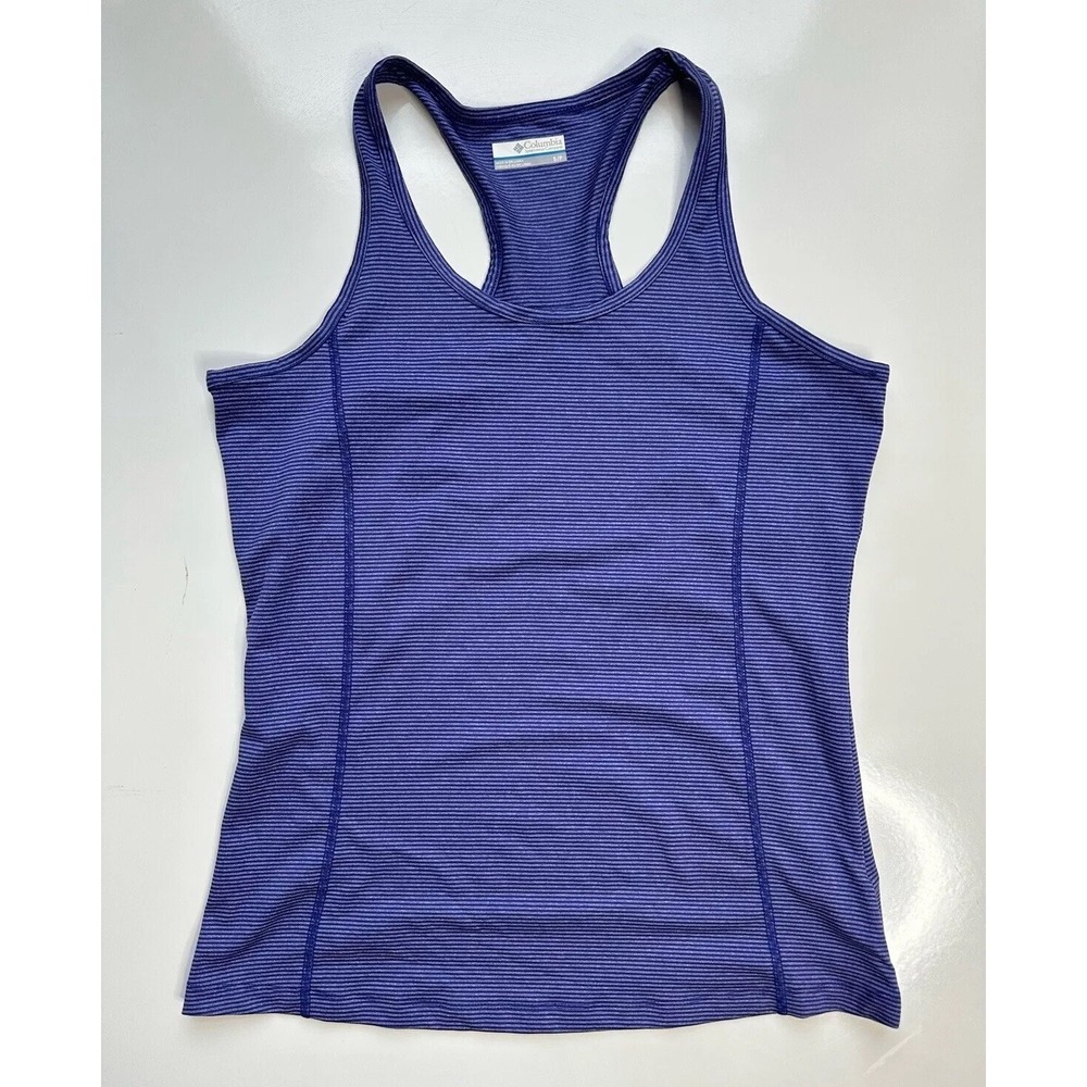 Columbia Racerback Outdoor Hiking Tank / Purple Stripes / Women's Small